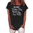My First Mothers Day As A Twin Mom Mothers Day Twin Mommy Gift For Womens Women's Loosen Crew Neck Short Sleeve T-Shirt Black