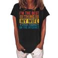 My Wife Ever Found On Internet I Am The Best Thing Husband Women's Loosen Crew Neck Short Sleeve T-Shirt Black