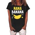 Nana Banana Grandma Grandmother Granny Grandparents Day Women's Loosen Crew Neck Short Sleeve T-Shirt Black