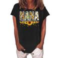 Nana Grandma Happy Mothers Day Mama Sunflower Mommy Women's Loosen Crew Neck Short Sleeve T-Shirt Black