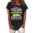 Pickleball Gigi Mom Funny Grandma Paddle Ball Gift Women Women's Loosen Crew Neck Short Sleeve T-Shirt Black