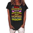 Real Grandmas Bake Awesome Grandmas Ride Horses Colt Gift For Womens Women's Loosen Crew Neck Short Sleeve T-Shirt Black