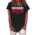 Snake Mom Mother Flowers Rattlesnake Python Cobra Gift Gift For Womens Women's Loosen Crew Neck Short Sleeve T-Shirt Black