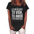Tu Vida Tu Amor Tus Chanclazos Regalo Para Mama Navidad Gift For Womens Women's Loosen Crew Neck Short Sleeve T-Shirt Black