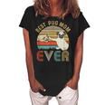 Vintage Best Pug Mom Ever Bump Fit Funny Mom Women's Loosen Crew Neck Short Sleeve T-Shirt Black