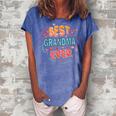 Best Grandma Ever Mothers Day Grandma Christmas Gifts Women's Loosen Crew Neck Short Sleeve T-Shirt Blue