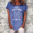 Best Visla Mom Ever Hungarian Viszla Dog Gift For Womens Women's Loosen Crew Neck Short Sleeve T-Shirt Blue
