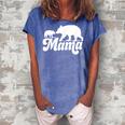 Cute Mama Bear For Mama Bear Mom Love You Best Mom Ever Women's Loosen Crew Neck Short Sleeve T-Shirt Blue