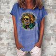 Hippie Grandma Autumn Of Arthritis Women's Loosen Crew Neck Short Sleeve T-Shirt Blue