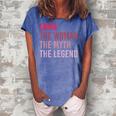 Janie The Woman Myth Legend Personalized Name Birthday Gift Women's Loosen Crew Neck Short Sleeve T-Shirt Blue