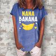 Nana Banana Grandma Grandmother Granny Grandparents Day Women's Loosen Crew Neck Short Sleeve T-Shirt Blue