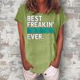 Best Freakin Mommom Ever Gift For Mommom Gift For Womens Women's Loosen Crew Neck Short Sleeve T-Shirt Green