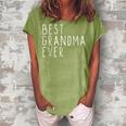 Best Grandma Ever Cool Gift Christmas Women's Loosen Crew Neck Short Sleeve T-Shirt Green