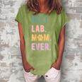 Best Lab Mom Ever Labrador Retriever Dog Mom Vintage Gift For Womens Women's Loosen Crew Neck Short Sleeve T-Shirt Green