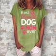 Best Tripawd Dog Mom Ever | Proud Fur Parents Appreciation Women's Loosen Crew Neck Short Sleeve T-Shirt Green