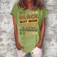 Black Boy Mom So I Pray Little Different Black History Gift For Womens Women's Loosen Crew Neck Short Sleeve T-Shirt Green