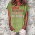 Briana The Woman Myth Legend Personalized Name Birthday Gift Women's Loosen Crew Neck Short Sleeve T-Shirt Green
