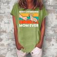 Chiweenie Dog Mom Best Chiweenie Mom Ever Women's Loosen Crew Neck Short Sleeve T-Shirt Green