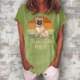 Frenchie Mom Retro French Bulldog Lover Gifts Dog Mama Gift For Womens Women's Loosen Crew Neck Short Sleeve T-Shirt Green