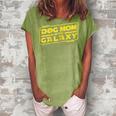 Funny Dog Mom | Best Dog Mom In The Galaxy Ever Gift For Womens Women's Loosen Crew Neck Short Sleeve T-Shirt Green