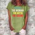 Haylee The Woman The Myth The Legend Gift For Haylee Women's Loosen Crew Neck Short Sleeve T-Shirt Green