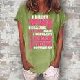 I Drink Wine Because My Doctor Said Winemaker Gift For Womens Women's Loosen Crew Neck Short Sleeve T-Shirt Green