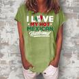 I Love My Hot Mexican Husband Proud Mexican Gift For Womens Women's Loosen Crew Neck Short Sleeve T-Shirt Green