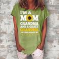 Im A Mom Grandma Great Nothing Scares Me Funny Mothers Day Women's Loosen Crew Neck Short Sleeve T-Shirt Green