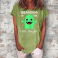 Little Monster Outfit Grandma Of The Little Monster Gift For Womens Women's Loosen Crew Neck Short Sleeve T-Shirt Green