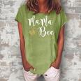 Mama Bee Mothers Day Best Bee Mom Ever Happy Mothers Day Women's Loosen Crew Neck Short Sleeve T-Shirt Green