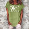 Mother Of Bearded Dragon Lovers Funny Mom Mommy Grandma Mama Women's Loosen Crew Neck Short Sleeve T-Shirt Green