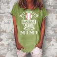 My Favorite Baseball Player Calls Me Mimi Outfit Baseball Gift For Womens Women's Loosen Crew Neck Short Sleeve T-Shirt Green