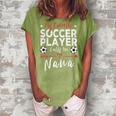 My Favorite Soccer Player Calls Me Nana Soccer Grandma Women's Loosen Crew Neck Short Sleeve T-Shirt Green