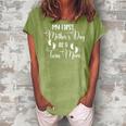 My First Mothers Day As A Twin Mom Mothers Day Twin Mommy Gift For Womens Women's Loosen Crew Neck Short Sleeve T-Shirt Green
