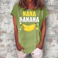 Nana Banana Grandma Grandmother Granny Grandparents Day Women's Loosen Crew Neck Short Sleeve T-Shirt Green