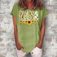 Nana Grandma Happy Mothers Day Mama Sunflower Mommy Women's Loosen Crew Neck Short Sleeve T-Shirt Green