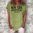 New York Girls Trip 2023 Nyc Vacation Outfit Matching Group Gift For Womens Women's Loosen Crew Neck Short Sleeve T-Shirt Green