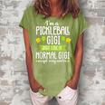 Pickleball Gigi Mom Funny Grandma Paddle Ball Gift Women Women's Loosen Crew Neck Short Sleeve T-Shirt Green