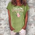 Schnauzer Grandma Dog Gifts Mimi Dog Mom Lover Mothers Day Women's Loosen Crew Neck Short Sleeve T-Shirt Green