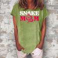 Snake Mom Mother Flowers Rattlesnake Python Cobra Gift Gift For Womens Women's Loosen Crew Neck Short Sleeve T-Shirt Green