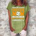 Soccer Mom Funny Im A Soccer Mom Unlikely That Im Quiet Gift For Womens Women's Loosen Crew Neck Short Sleeve T-Shirt Green