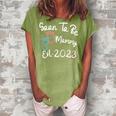 Soon To Be Mommy Est2023 For New Mom Or Wife Gift For Womens Women's Loosen Crew Neck Short Sleeve T-Shirt Green