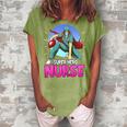 Super Hero Nurse Happy Nurse Week Medicine Professional Gift For Womens Women's Loosen Crew Neck Short Sleeve T-Shirt Green