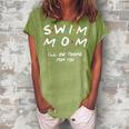 Swim Mom Girl Boy Mom For Women Mom Life Gift For Womens Women's Loosen Crew Neck Short Sleeve T-Shirt Green