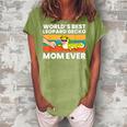 Worlds Best Leopard Gecko Mom Ever Women's Loosen Crew Neck Short Sleeve T-Shirt Green