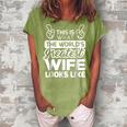 Worlds Greatest Wife Best Wife Ever Women's Loosen Crew Neck Short Sleeve T-Shirt Green