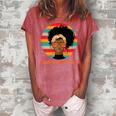 Basketball Mom Black Women African American Afro Gift For Womens Women's Loosen Crew Neck Short Sleeve T-Shirt Watermelon