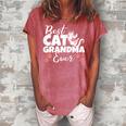 Best Cat Grandma Ever Kitty Owner Grandmother Kitten Lover Gift For Womens Women's Loosen Crew Neck Short Sleeve T-Shirt Watermelon