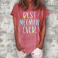 Best Meemaw Ever Gifts Grandma Mothers Day Tie Dye Women's Loosen Crew Neck Short Sleeve T-Shirt Watermelon