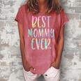 Best Mommy Ever Gifts Mothers Day Tie Dye Women's Loosen Crew Neck Short Sleeve T-Shirt Watermelon